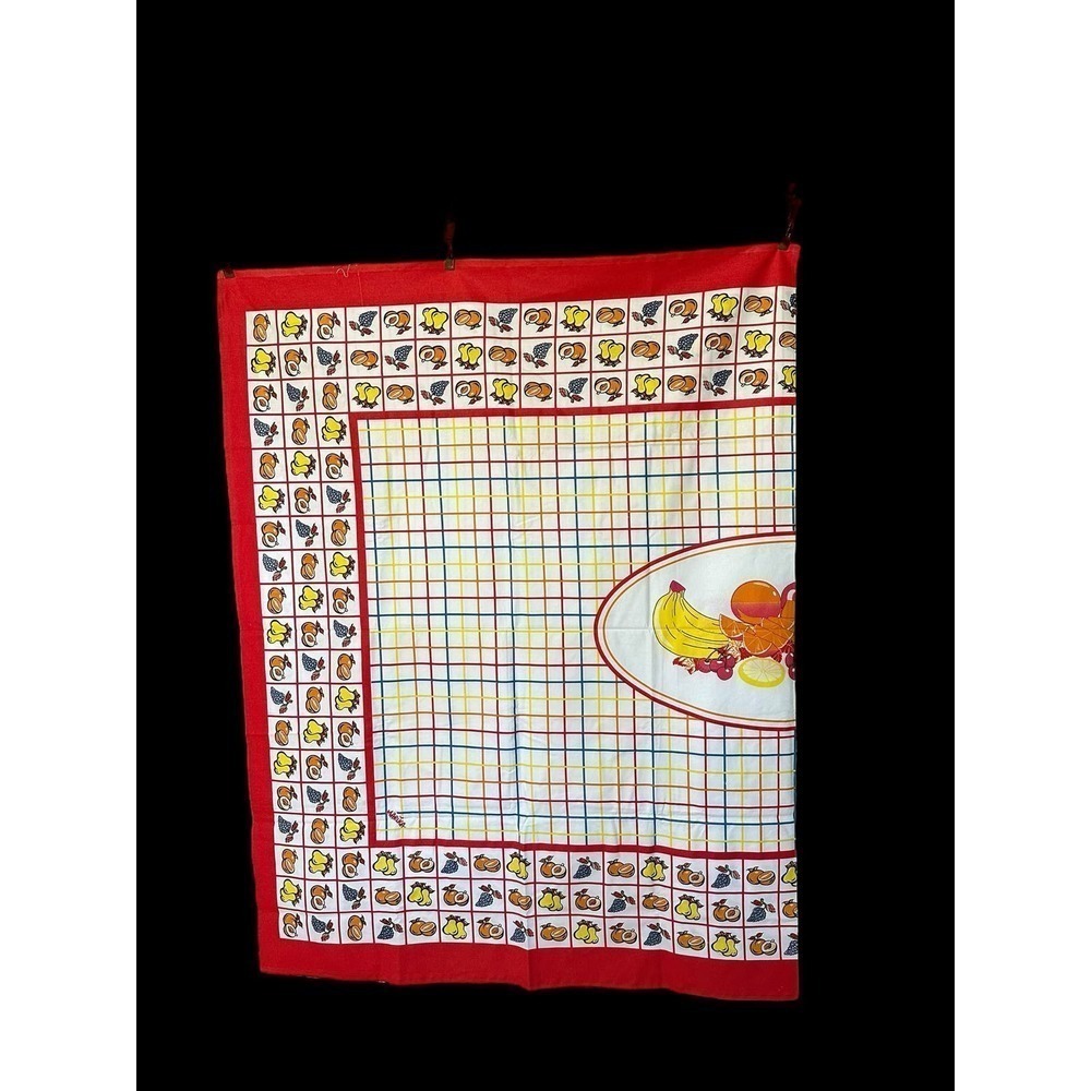 Vintage Marika cotton fruit tablecloth